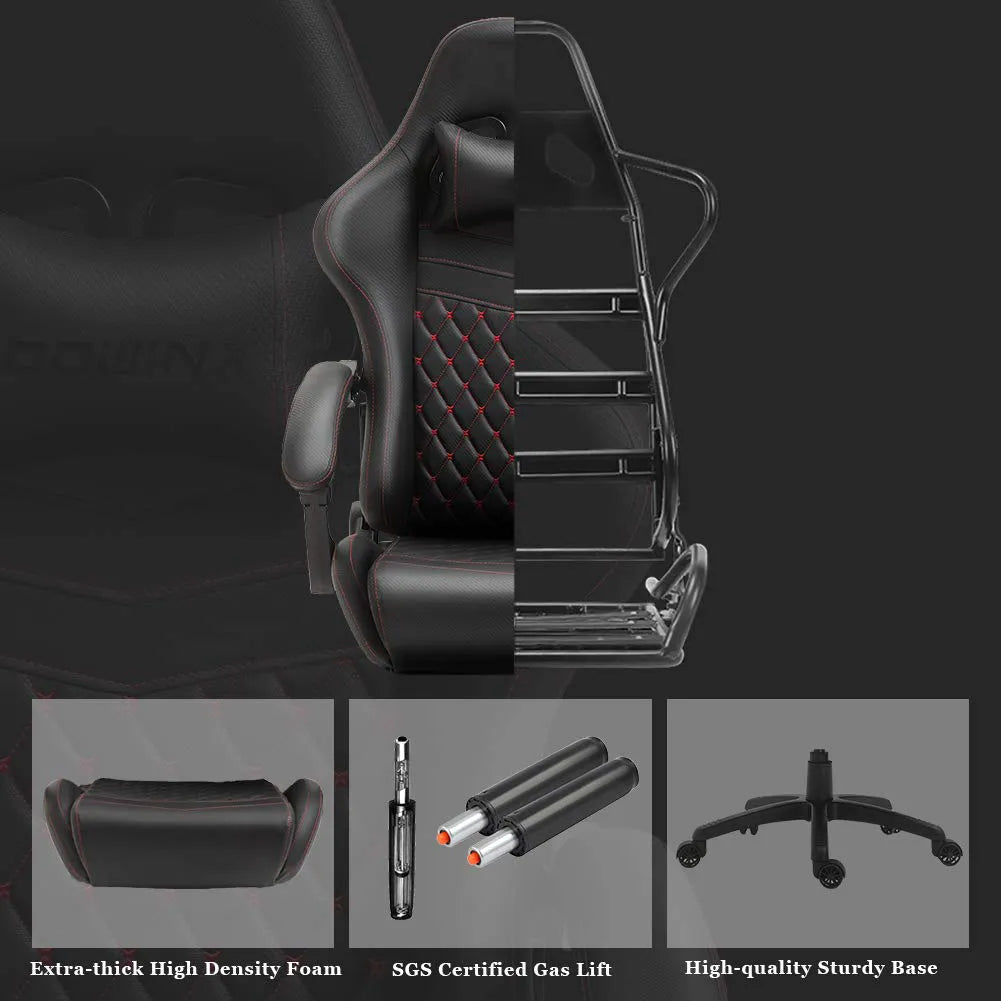 Gaming Chair Office Chair PC Chair with Massage Lumbar Support, Racing Style