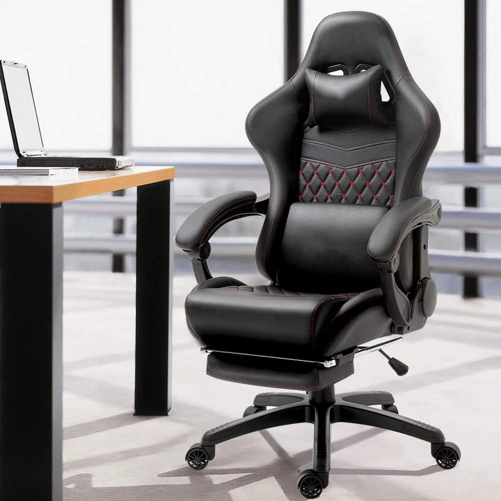 Gaming Chair Office Chair PC Chair with Massage Lumbar Support, Racing Style