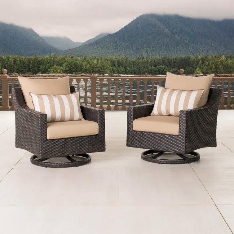 Fionnula Swivel Patio Chair with Cushions