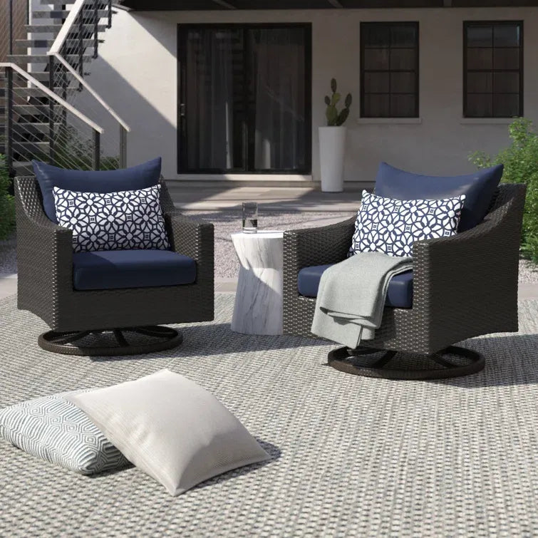 Fionnula Swivel Patio Chair with Cushions