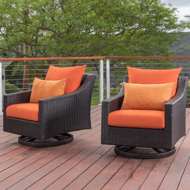 Fionnula Swivel Patio Chair with Cushions