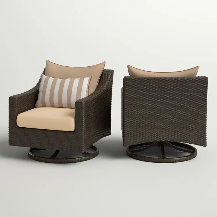 Fionnula Swivel Patio Chair with Cushions