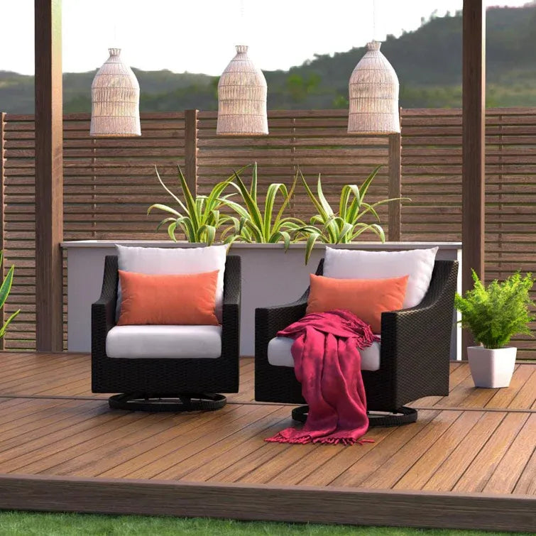Fionnula Swivel Patio Chair with Cushions