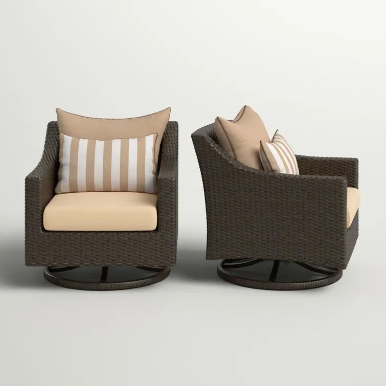 Fionnula Swivel Patio Chair with Cushions
