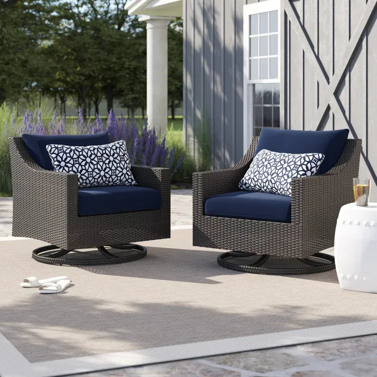 Fionnula Swivel Patio Chair with Cushions