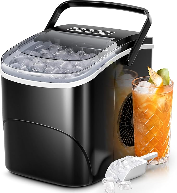 Portable Ice Maker Machine with Self-Cleaning