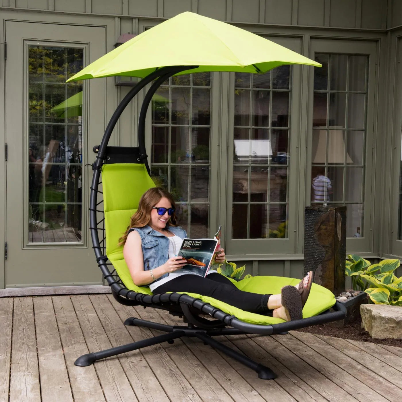 Clearthtance Sathtle&#9889;&#10024;360 Degrthtee Hamthtmock Chair with Umthtbrella and Cusththion