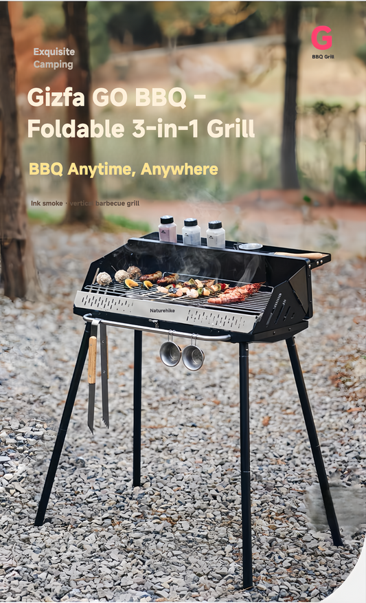 Gizfa Go BBQ – Foldable 3-in-1 Outdoor Grill