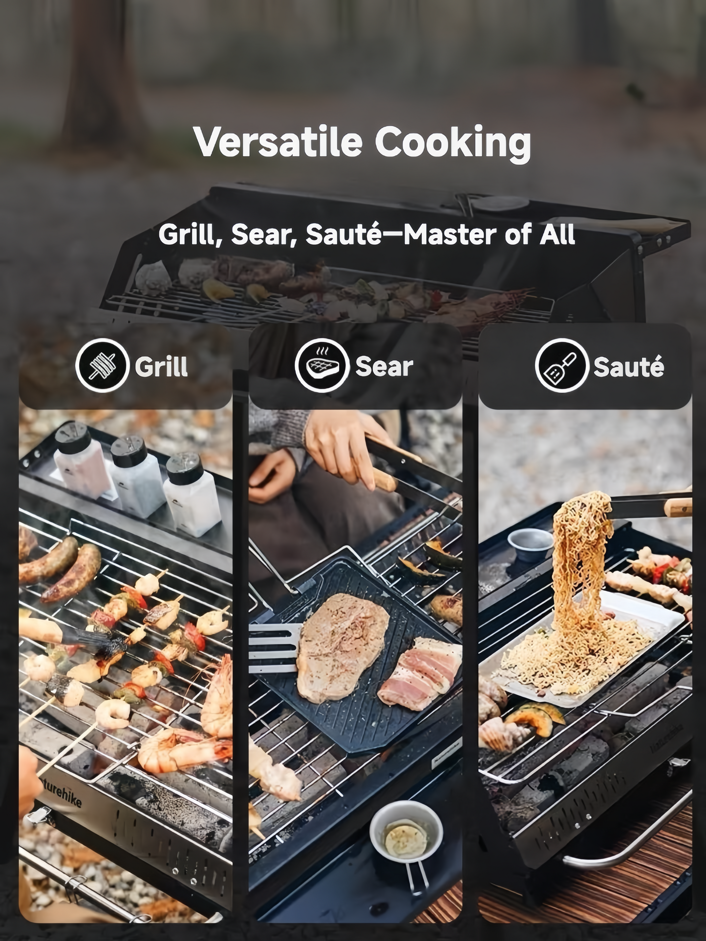 Gizfa Go BBQ – Foldable 3-in-1 Outdoor Grill