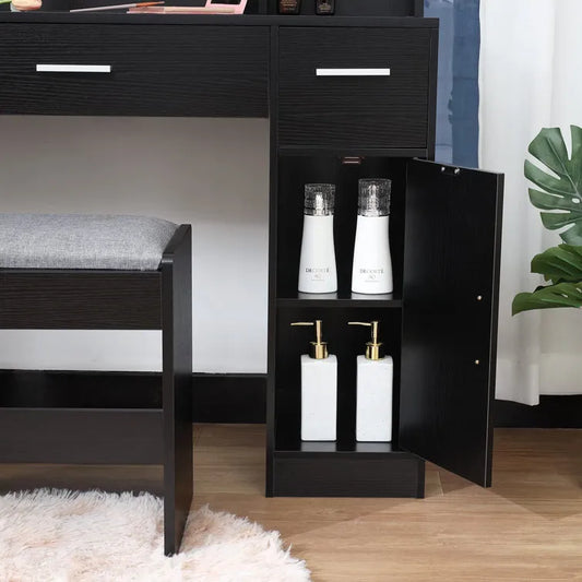 Areena Vanity Set with Stool and Mirror