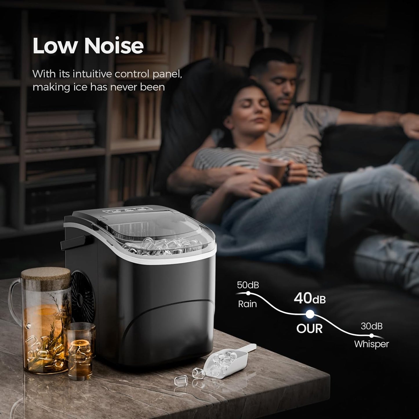 Portable Ice Maker Machine with Self-Cleaning