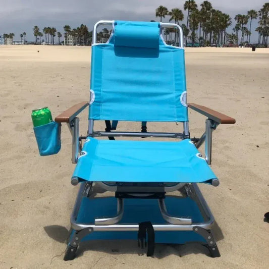LAST DAY 71% OFF&#127873;Aluminum folding beach chair with cup holder