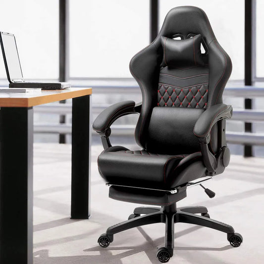 Gaming Chair Office Chair PC Chair with Massage Lumbar Support, Racing Style