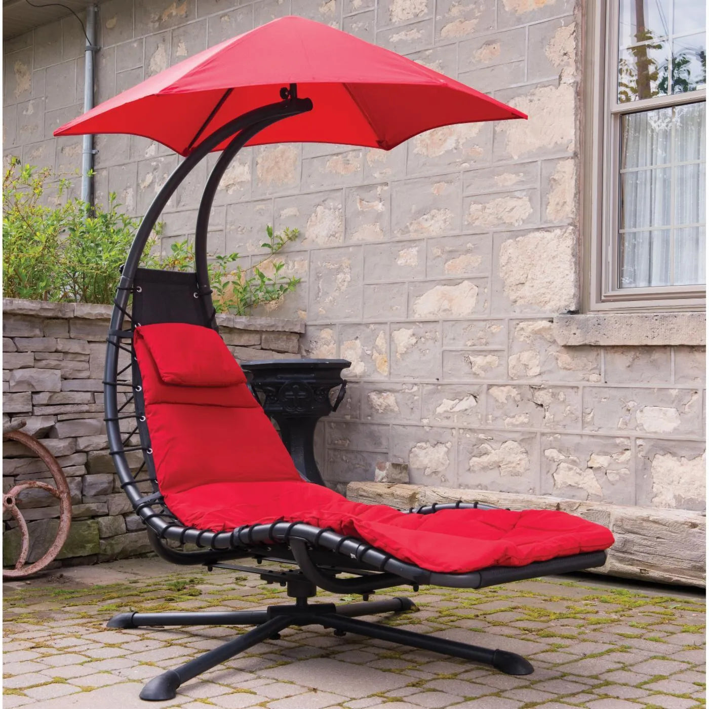 Clearthtance Sathtle&#9889;&#10024;360 Degrthtee Hamthtmock Chair with Umthtbrella and Cusththion