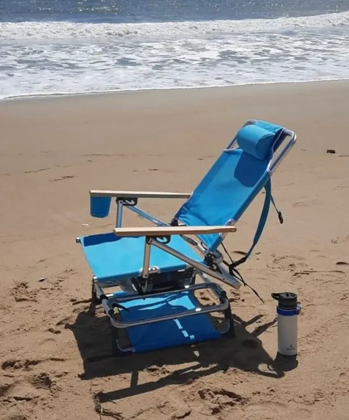 LAST DAY 71% OFF&#127873;Aluminum folding beach chair with cup holder